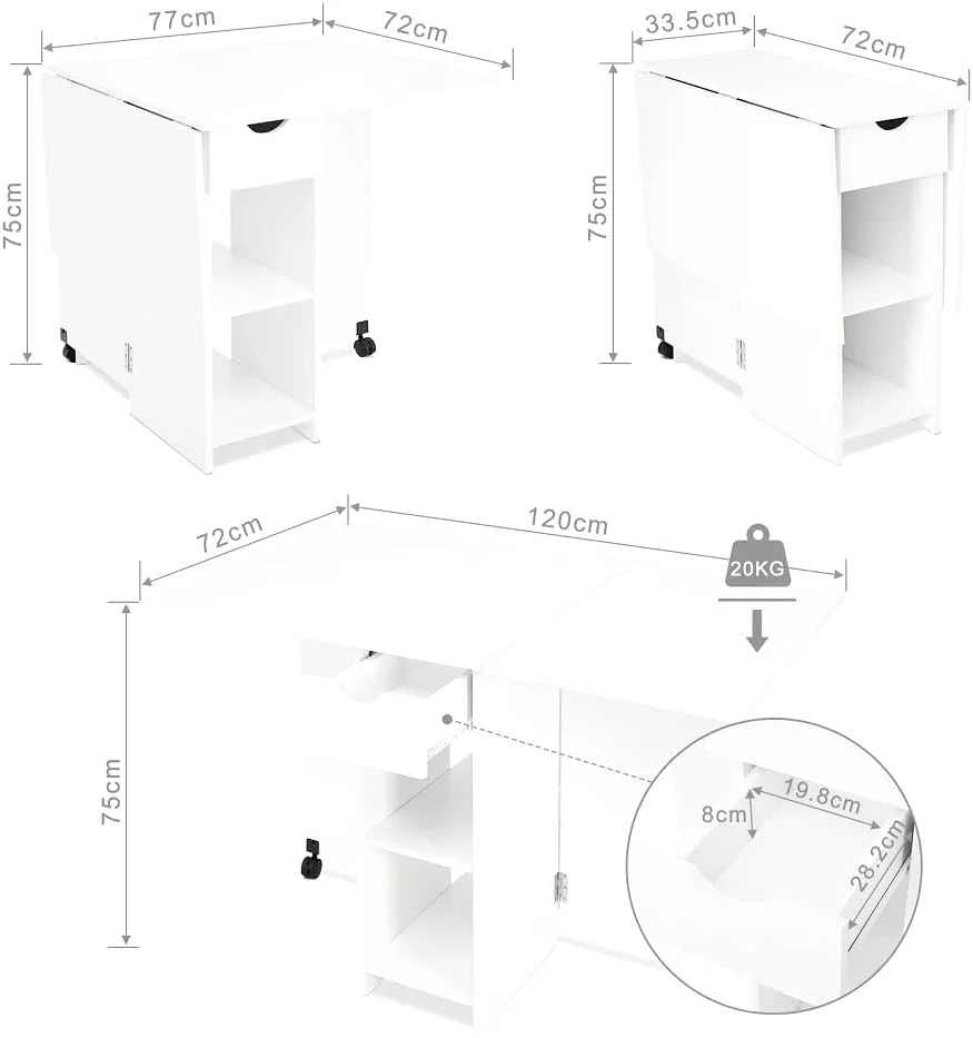 table pliante au style contemporain