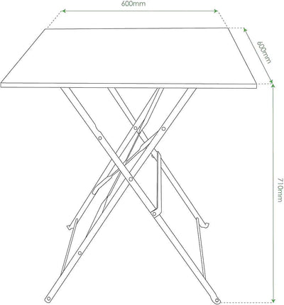 mobiler de jardin table pliante métal