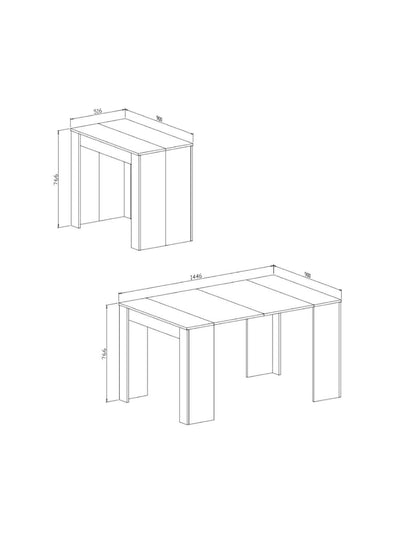 table à manger extensible en bois