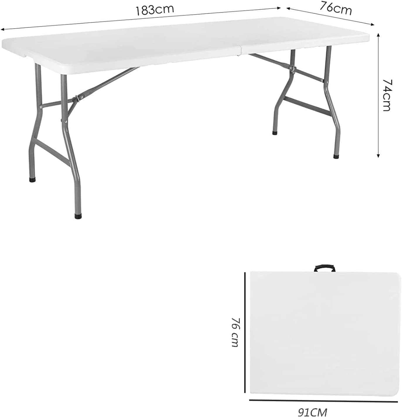 table de jardin en résine pliable