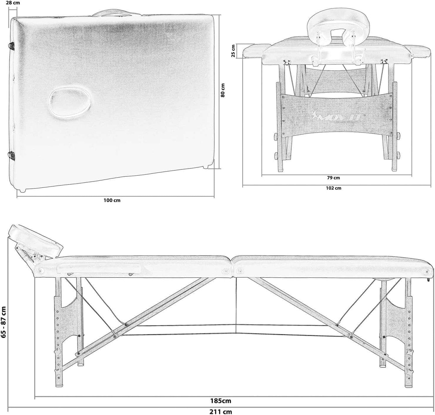 table de massage portable grande largeur