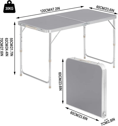 table de jardin pliante aluminium