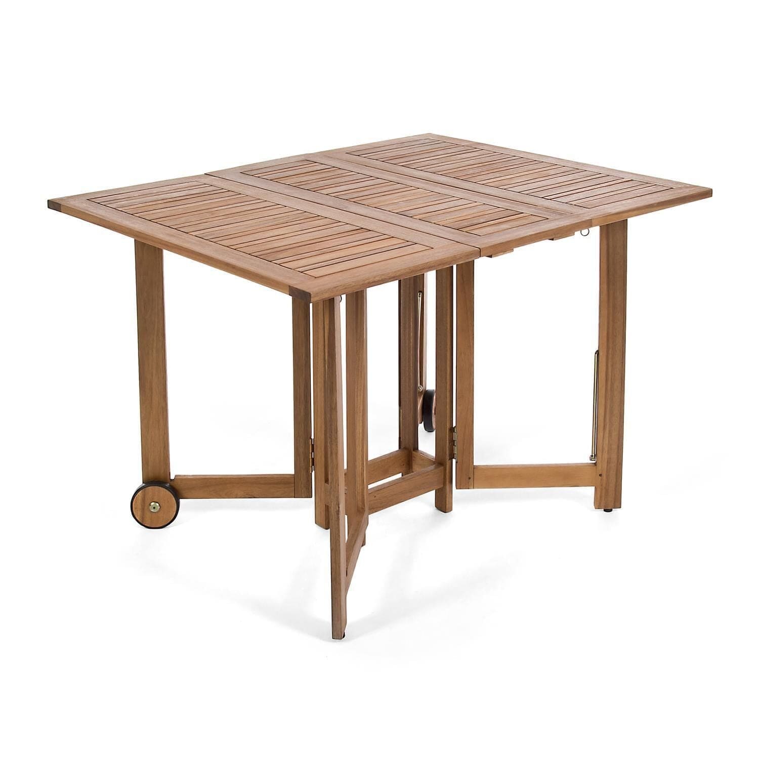 table en bois avec chaises intégrées et pliables