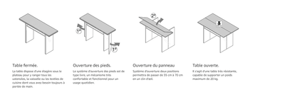 Table d'appoint pliante élégante