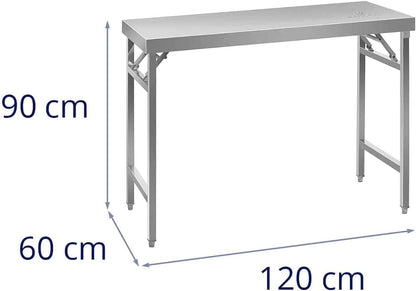 table de camping inox pliante