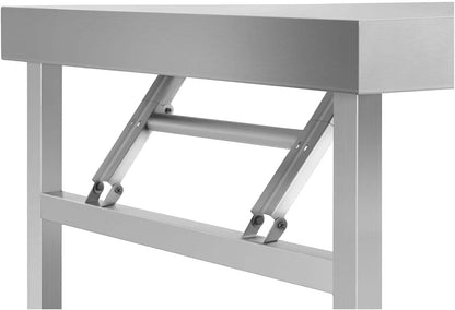 table pliante en acier inoxydable