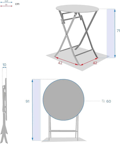 Table Ronde Pliante Extérieur